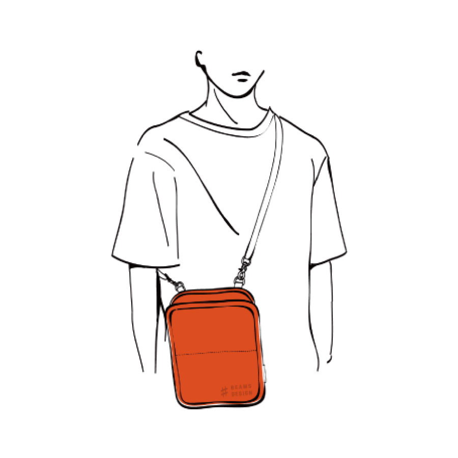 BEAMS DESIGN（ビームス デザイン）トラベルガジェットサコッシュ